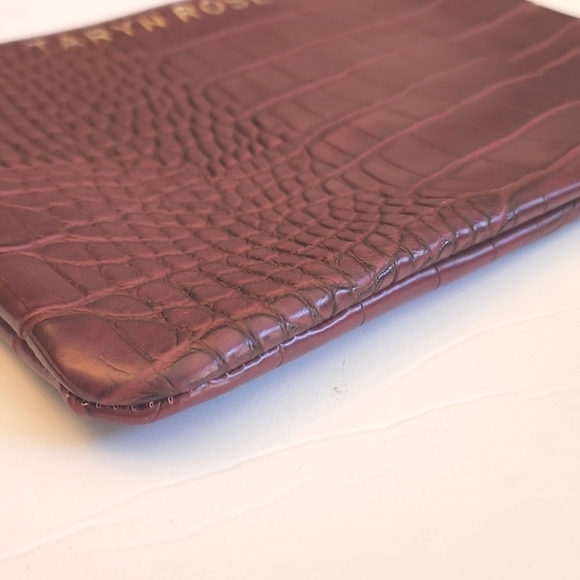 Taryn Rose faux croc print zipper pouch wristlet - Picture 6 of 8